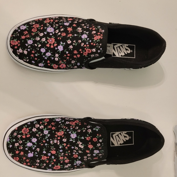 Vans Womens Asher Floral Slip ons size 7 1/2 - Picture 9 of 9